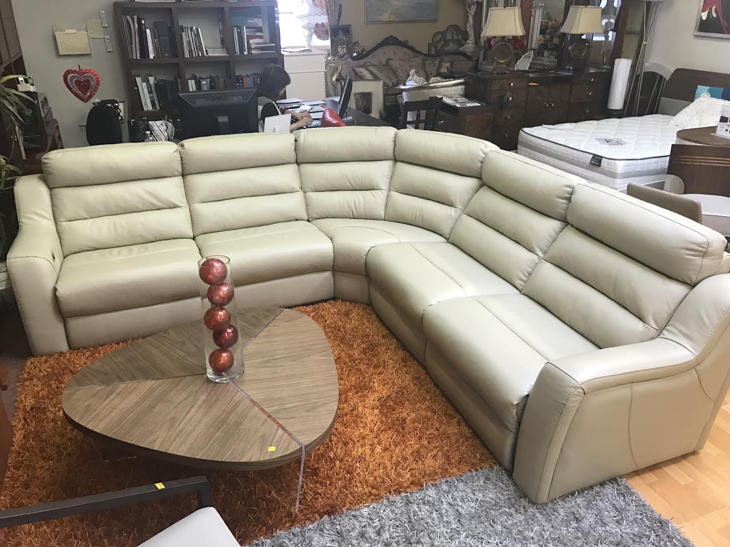 leather recliner sectional sofa